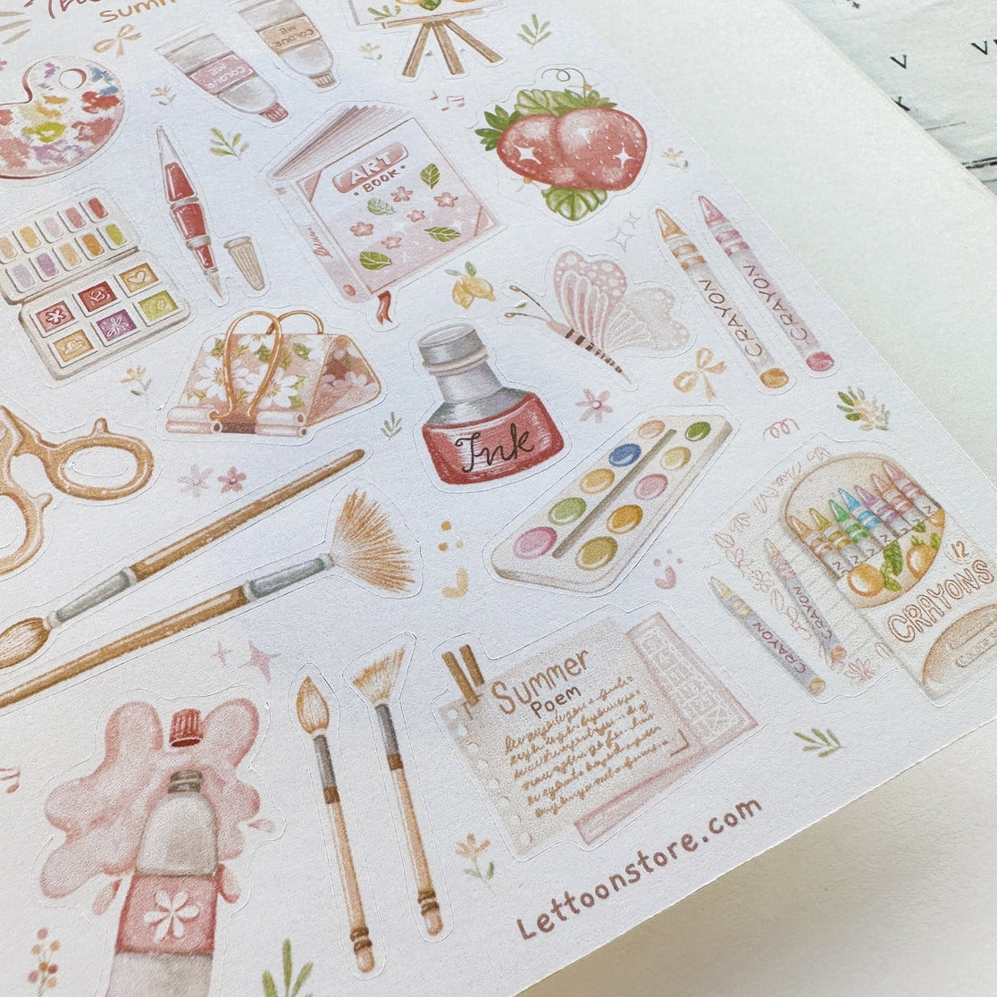 The Art of Summer Sticker Sheet