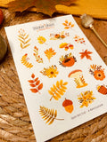 Autumn Flowers Sticker Sheet