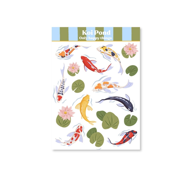 Koi Pond Sticker Sheet A6