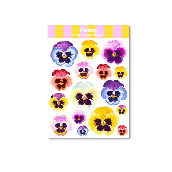 Pansy A6 Sticker Sheet