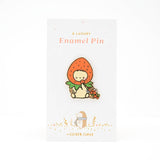 Strawberry Hat Hedgehog Pin