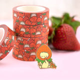 Strawberry Hat Hedgehog Pin