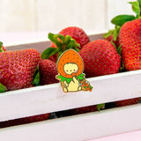 Strawberry Hat Hedgehog Pin