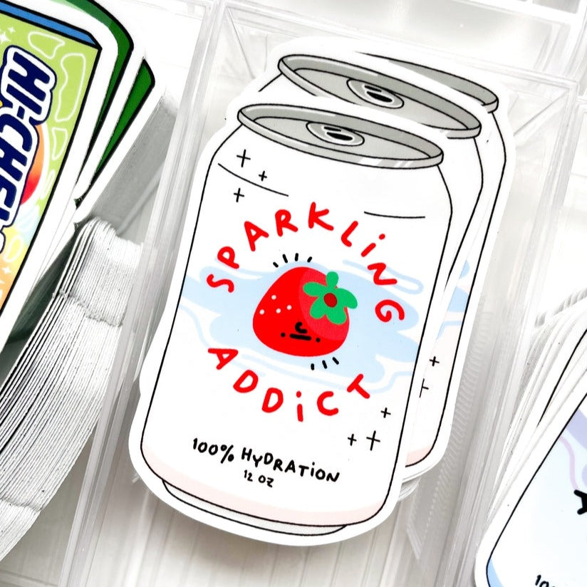 Strawberry Sparkling Addict Sticker