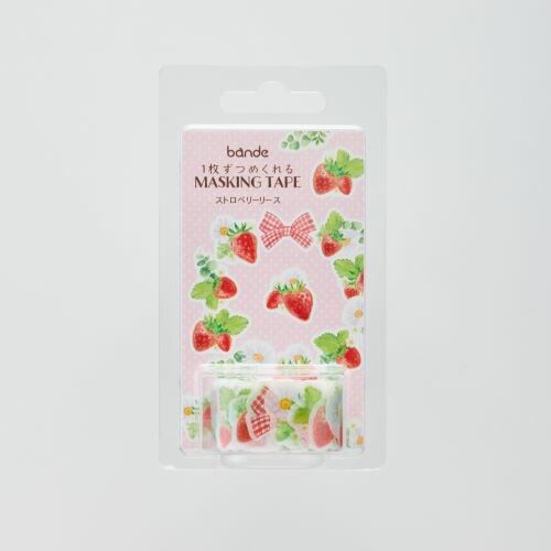 Strawberry Wreath&nbsp;Masking Roll Sticker Bande Washi Tape