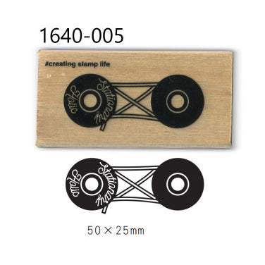 String Tie Closure Rubber Stamp