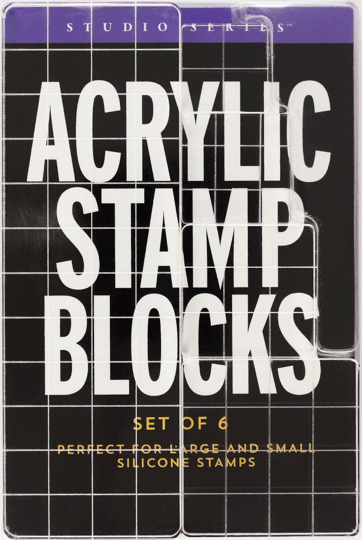 Studio Series Acrylic Block Stamp Set (6 Clear Blocks)