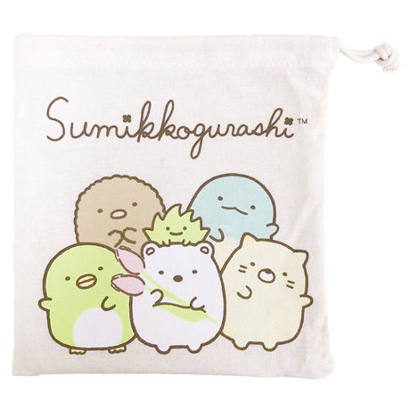 Conjunto de bolso de mano y bolso con cordón Sumikko Gurashi / Flower Garden