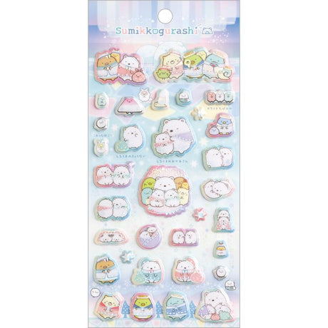 Sumikkogurashi Polar Bear's Hometown Squishy Glitter Sticker