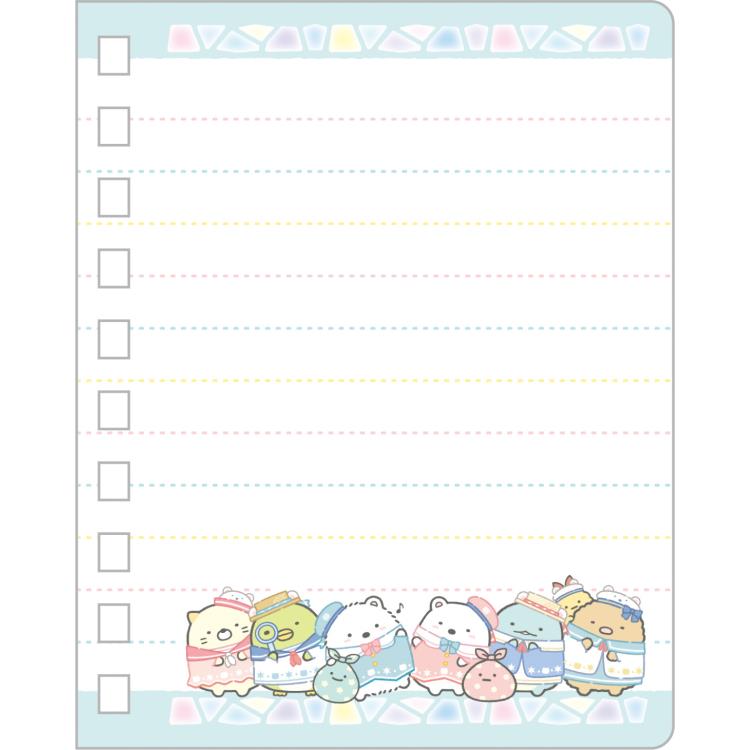 Libreta de la ciudad natal de Sumikkogurashi Shirokuma con bolsillo transparente 