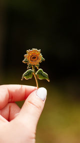 Pin de esmalte de girasol