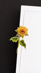 Pin de esmalte de girasol