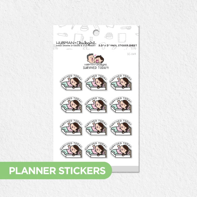 Survived Today! Planner Stickers