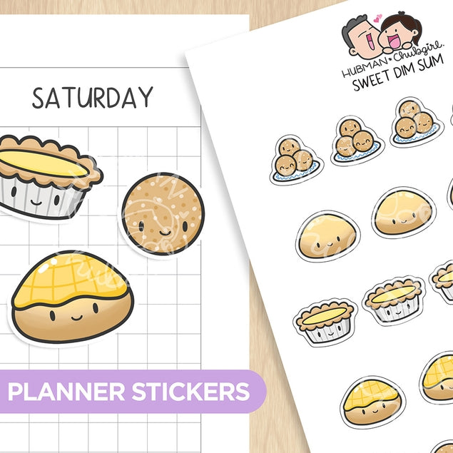 Sweet Dim Sum Planner Stickers