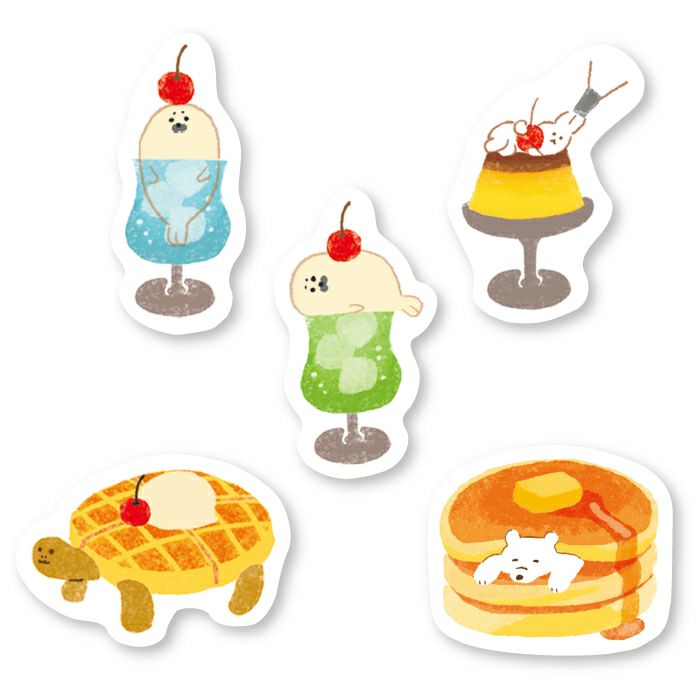 Sweets Animal Workshop Coffee Shop Flake Sticker