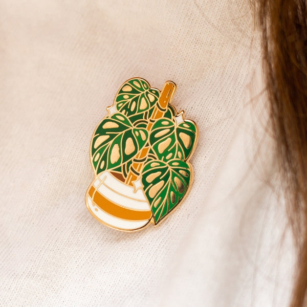 Swiss Cheese Plant Enamel Pin