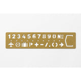 Traveler's Company Brass Template Bookmark Number