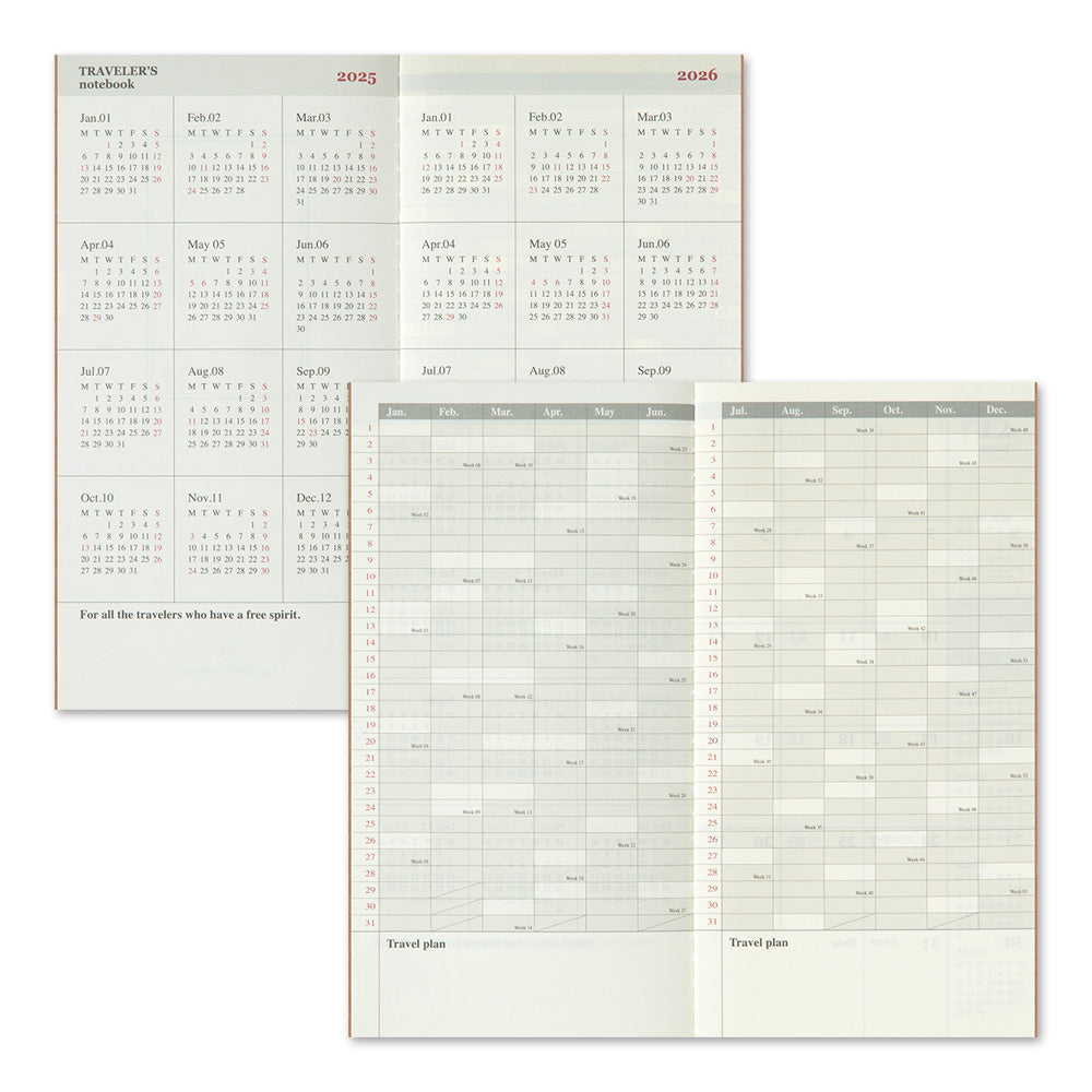 TRAVELER'S notebook 2025 Monthly (Regular Size)