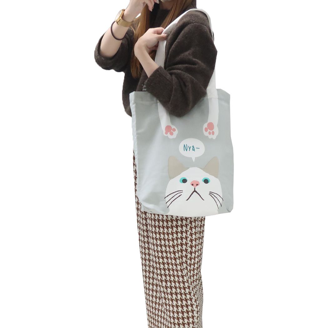 Taachan Cat Tote Bag Grey