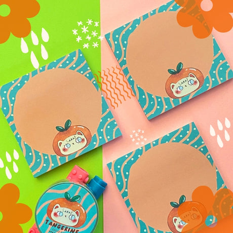 Tangerine Cat Sticky Notes