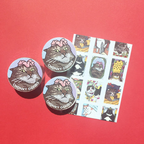 Tarot Cat Meme Stamp Washi Tape