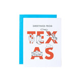 Texas Font Greeting Card