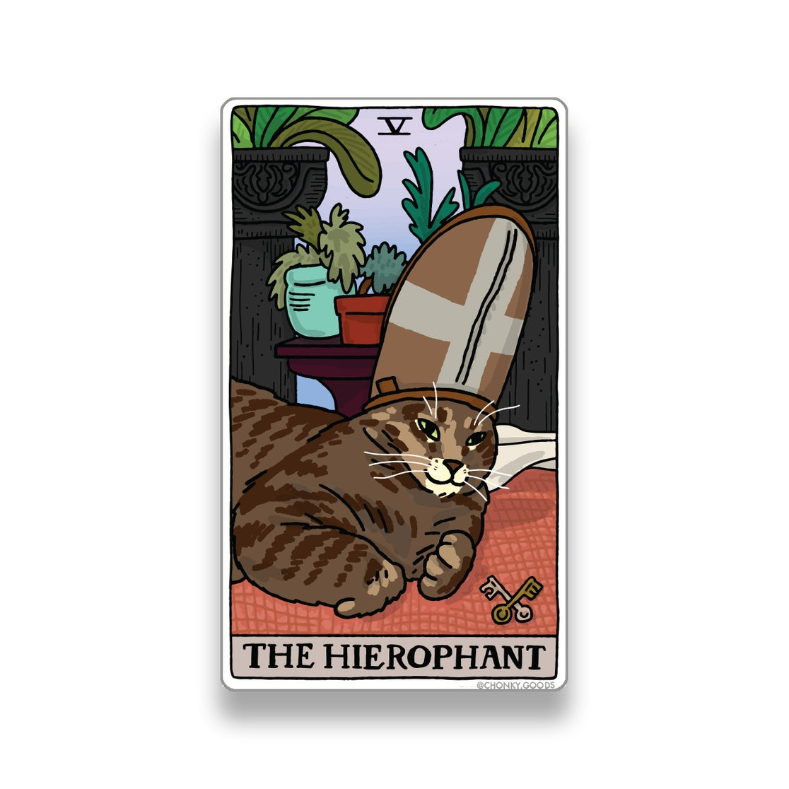 The Hierophant Tarot Cat Meme Stickers (Major Arcana)