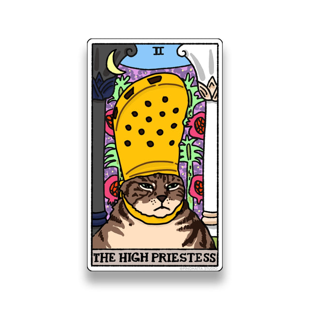 The High Priestess Tarot Cat Meme Stickers (Major Arcana)