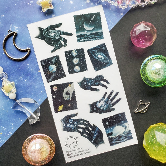 The Universe in Your Hands Sticker Sheet