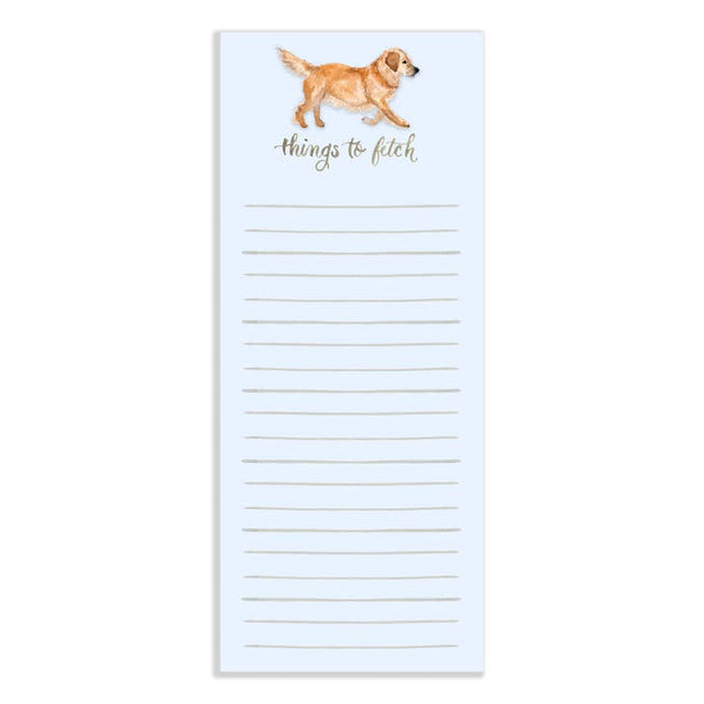 Fetch everything you need with this watercolor golden retriever notepad.