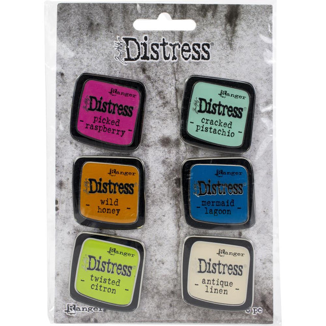 Tim Holtz Distress Enamel Collector Pin Set 6/Pkg