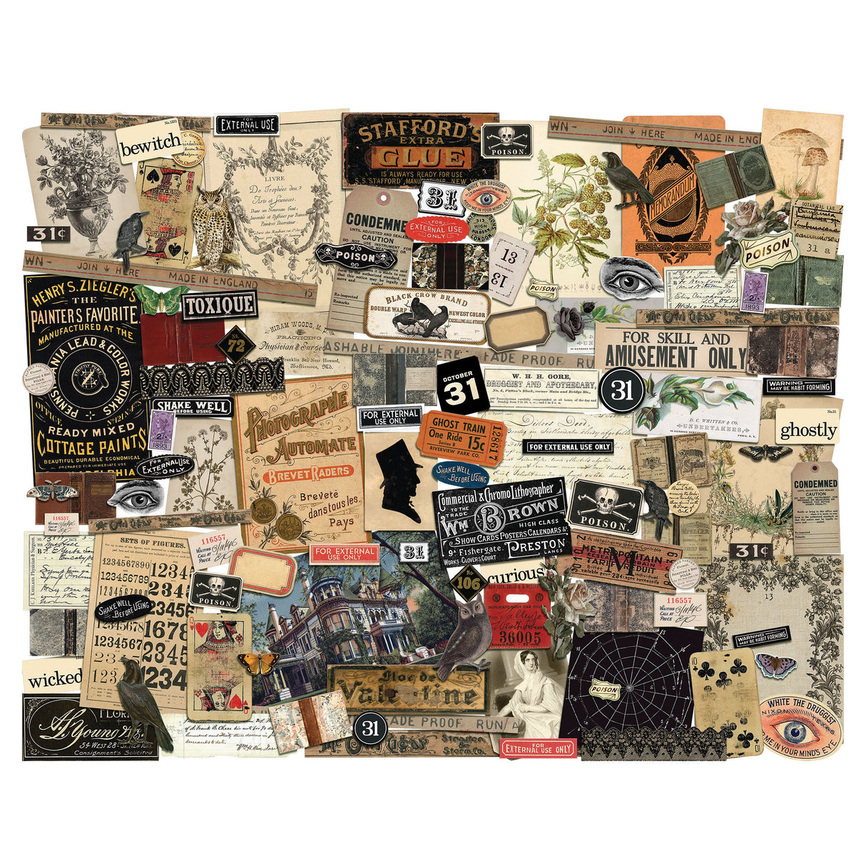 Tim Holtz Idea-ology - Paquete de efímeras Halloween 2024