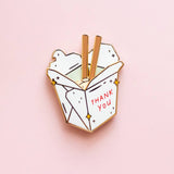 To-Go Box Enamel Pin (Interactive)