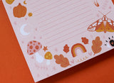 To Do List A6 Notepad - Witchy Warm Magical Moon Toadstool