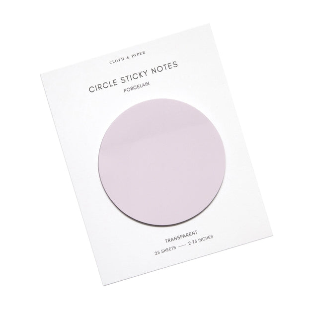 Transparent Circle Sticky Notes | Porcelain