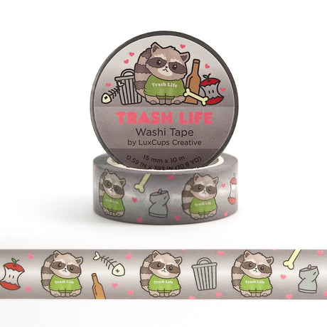 Raccoon Trash Life Washi Tape