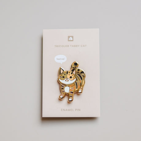 Tricolor Tabby Cat Enamel Pin