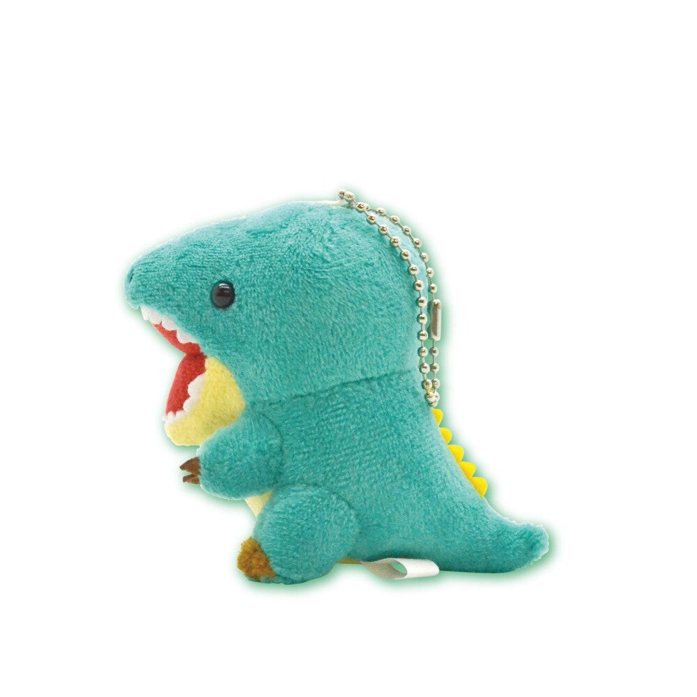 Tyrannosaurus Plush Keychain Green