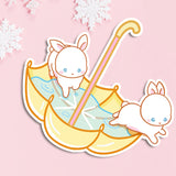 Sheepydust Umbrella Bunnies Sticker