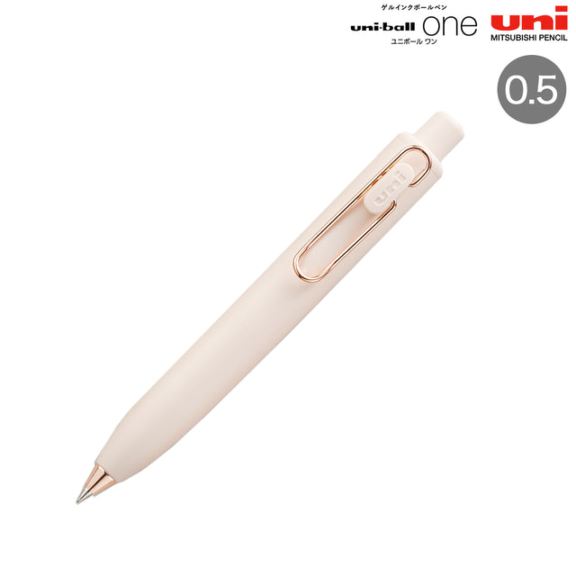 Yogurt Uni-ball One P Gel Pen 0.5mm (Rose Gold Clip)