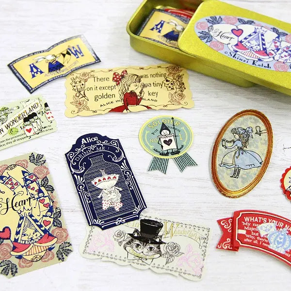 Usagi Alice in Wonderland Sticker Tin