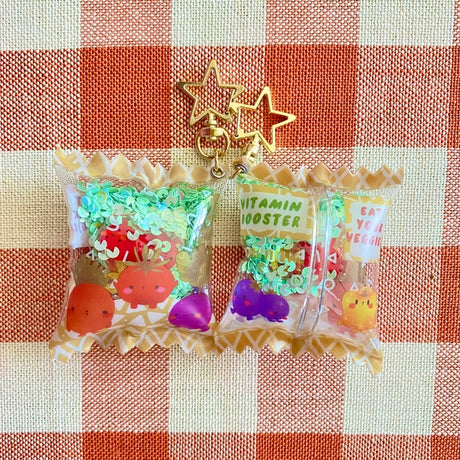 Veggie Friends Shaker Keychain