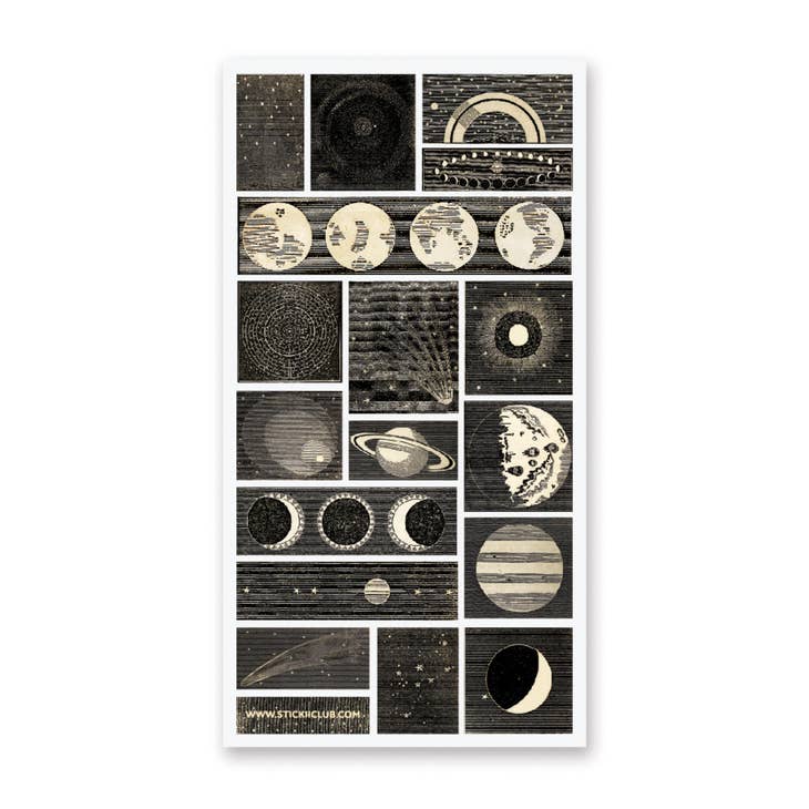 Vintage Astronomy Illustrations Sticker Sheet