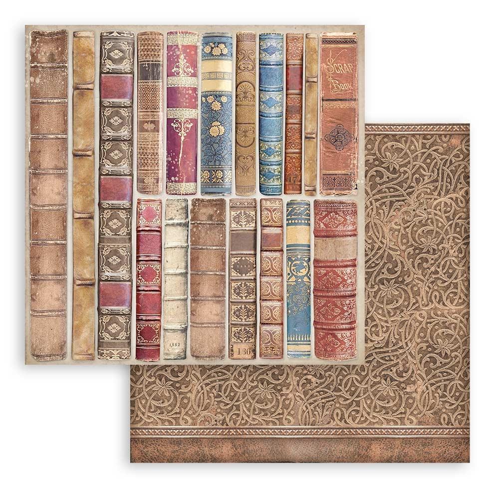 Vintage Library Background Paper Pad 12"X12"