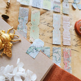 Vintage Map Tabs Sticker Sheet