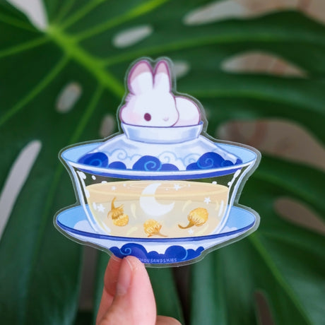 Gaiwan Bunny Chamomile Tea Vinyl Sticker