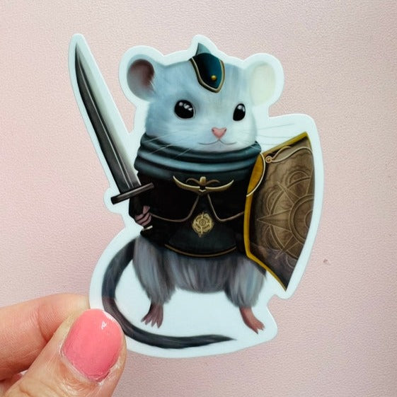 Warrior Mouse Vinyl Sticker