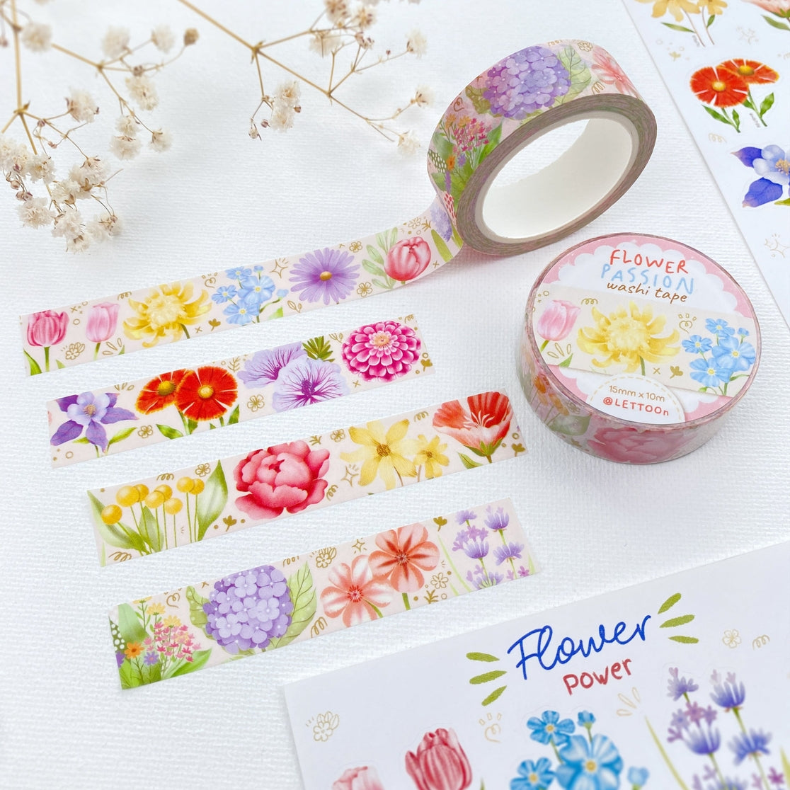 Flower Passion Washi Tape