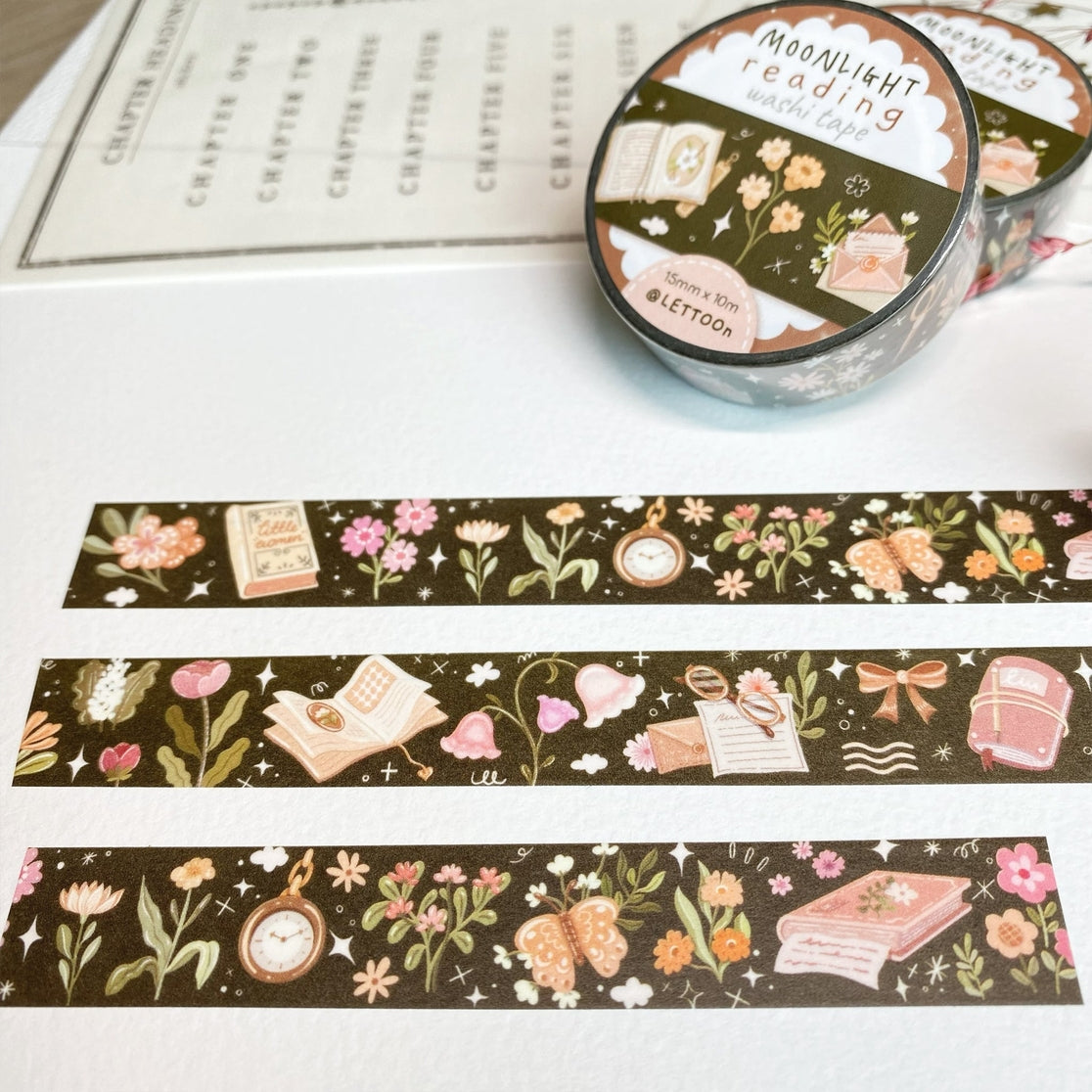 Moonlight Reading Washi Tape