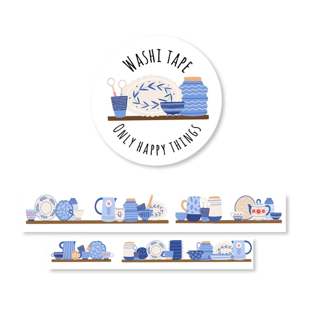 Blue Ceramics Washi Tape